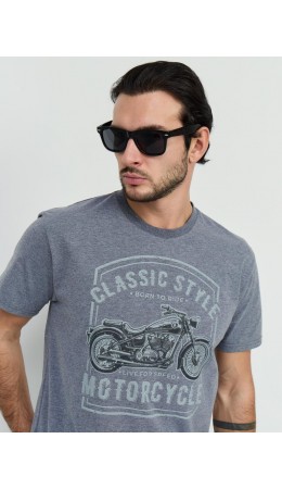 футболка мужская темно-серый меланж