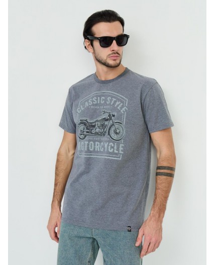 футболка мужская темно-серый меланж