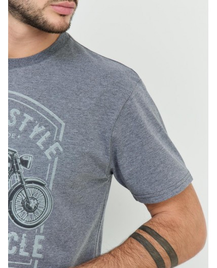 футболка мужская темно-серый меланж