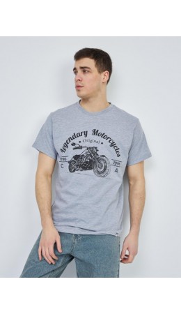 футболка мужская серый меланж