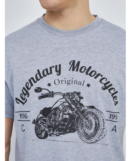 футболка мужская серый меланж