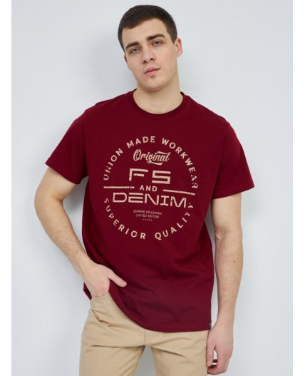 футболка мужская темно-бордовый