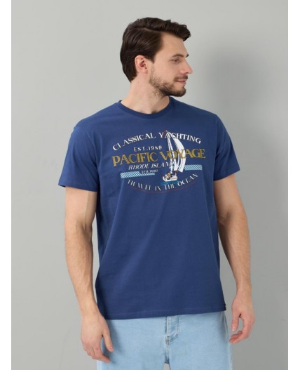 футболка мужская синий