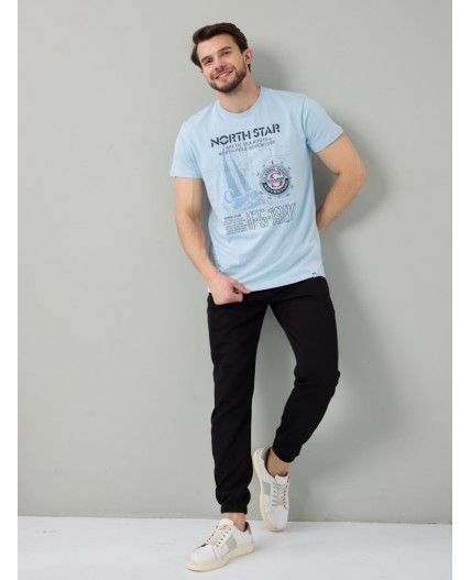 футболка мужская приглушенный голубой