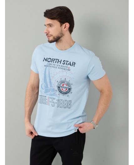 футболка мужская приглушенный голубой