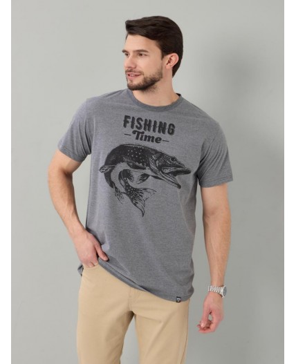 футболка мужская темно-серый меланж