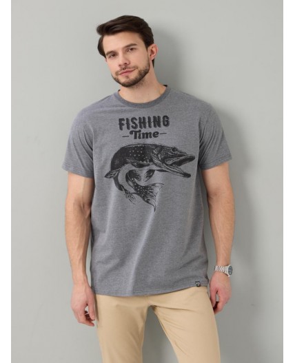 футболка мужская темно-серый меланж