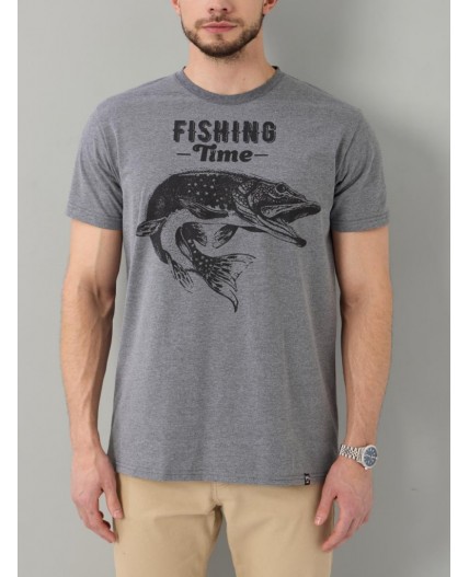 футболка мужская темно-серый меланж