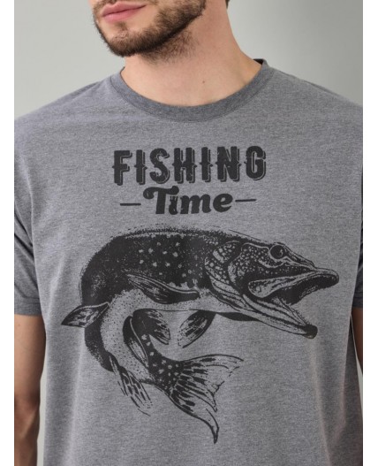 футболка мужская темно-серый меланж