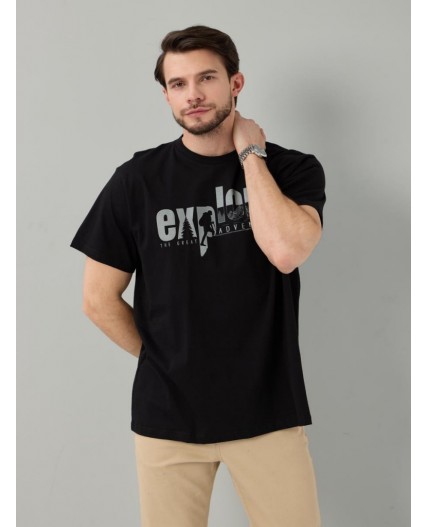 футболка мужская черный