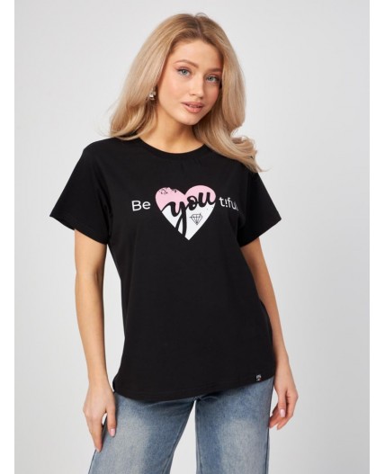 футболка женская черный