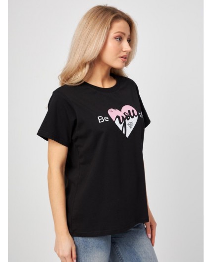 футболка женская черный