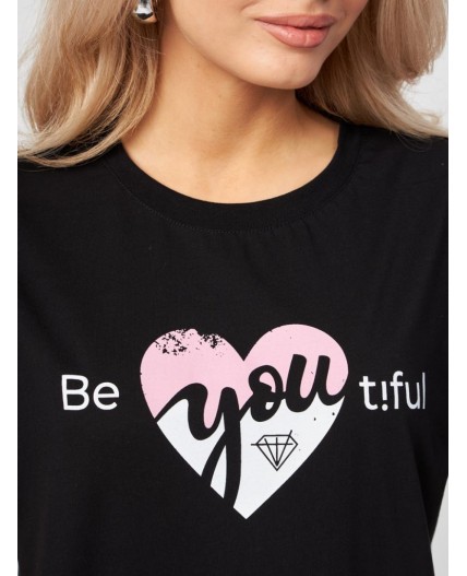 футболка женская черный