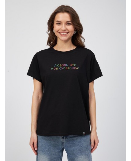 футболка женская черный