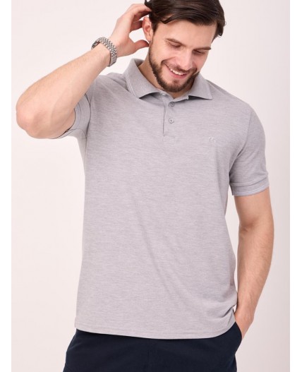 поло мужское серый меланж