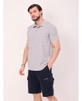 поло мужское серый меланж