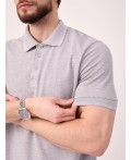 поло мужское серый меланж