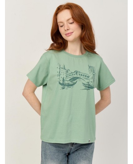 футболка женская зеленый