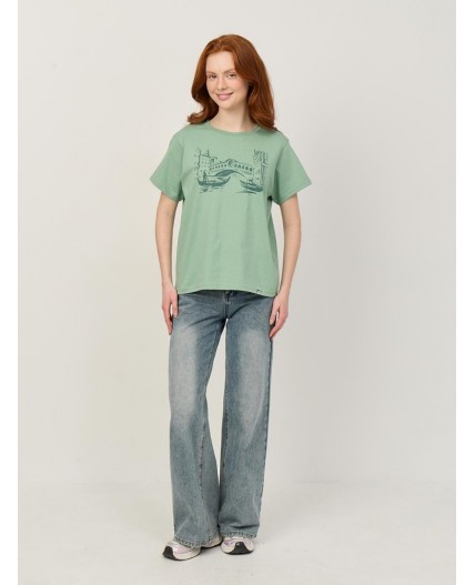 футболка женская зеленый