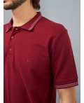 поло мужское темно-бордовый