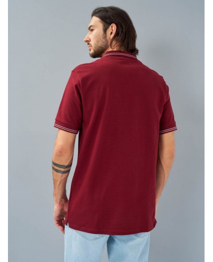 поло мужское темно-бордовый