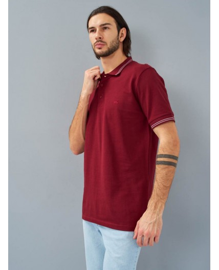 поло мужское темно-бордовый
