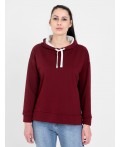 толстовка женская бордовый