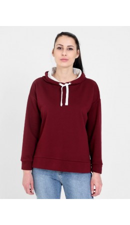 толстовка женская бордовый