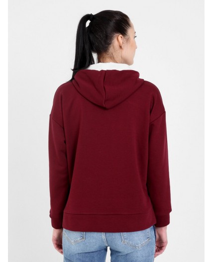 толстовка женская бордовый
