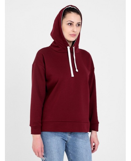 толстовка женская бордовый