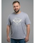 футболка мужская серый меланж