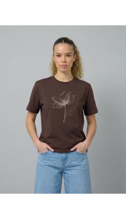 футболка женская шоколадный