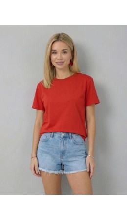 футболка женская красный