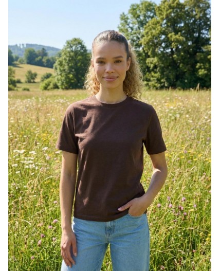 футболка женская шоколадный