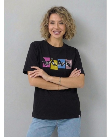 футболка женская черный