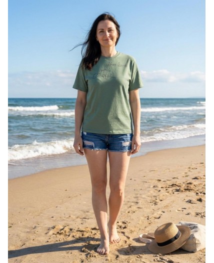 футболка женская зеленый