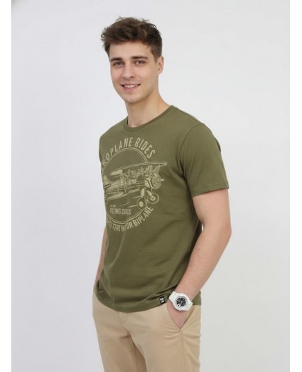 футболка мужская хаки