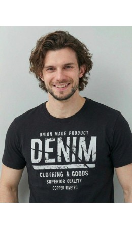 футболка мужская черный