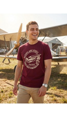 футболка мужская темно-бордовый