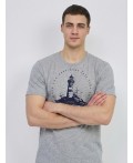 футболка мужская серый меланж