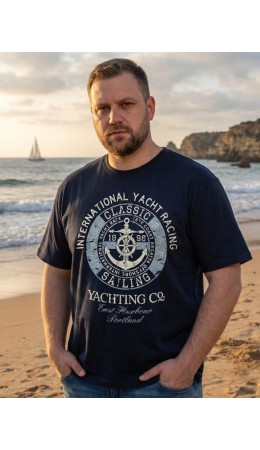 футболка мужская темно-синий