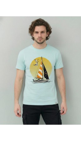 футболка мужская мятный