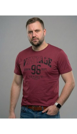 футболка мужская темно-бордовый