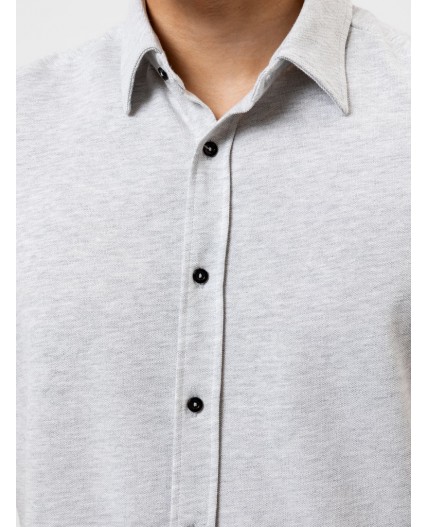 Рубашка серый меланж 4306-А
