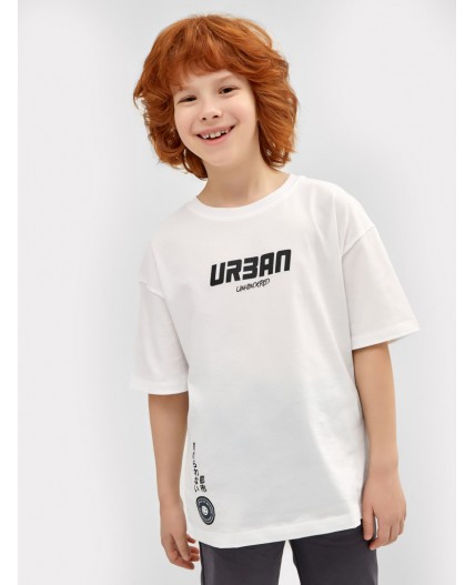 Футболка белый +печать1