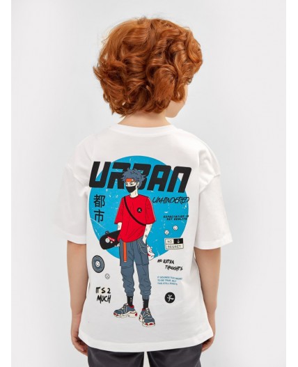 Футболка белый +печать1