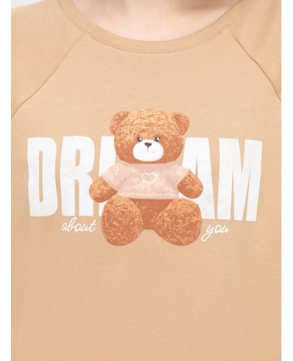 Комплект бежевый +сердечки на бежевом