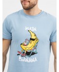 Комплект голубой +бананы на голубом