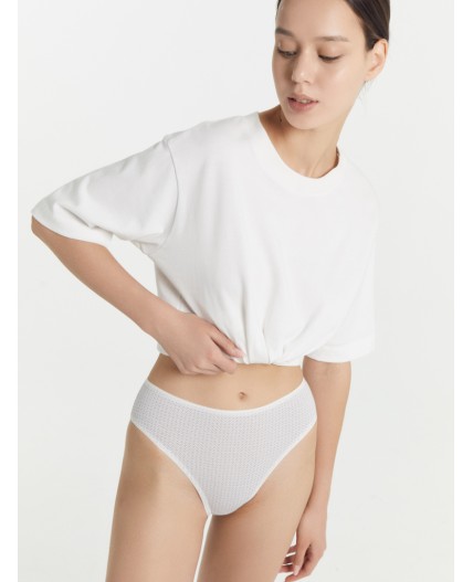 Трусы серый орнамент на молочном