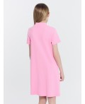 Платье розовый +печать
